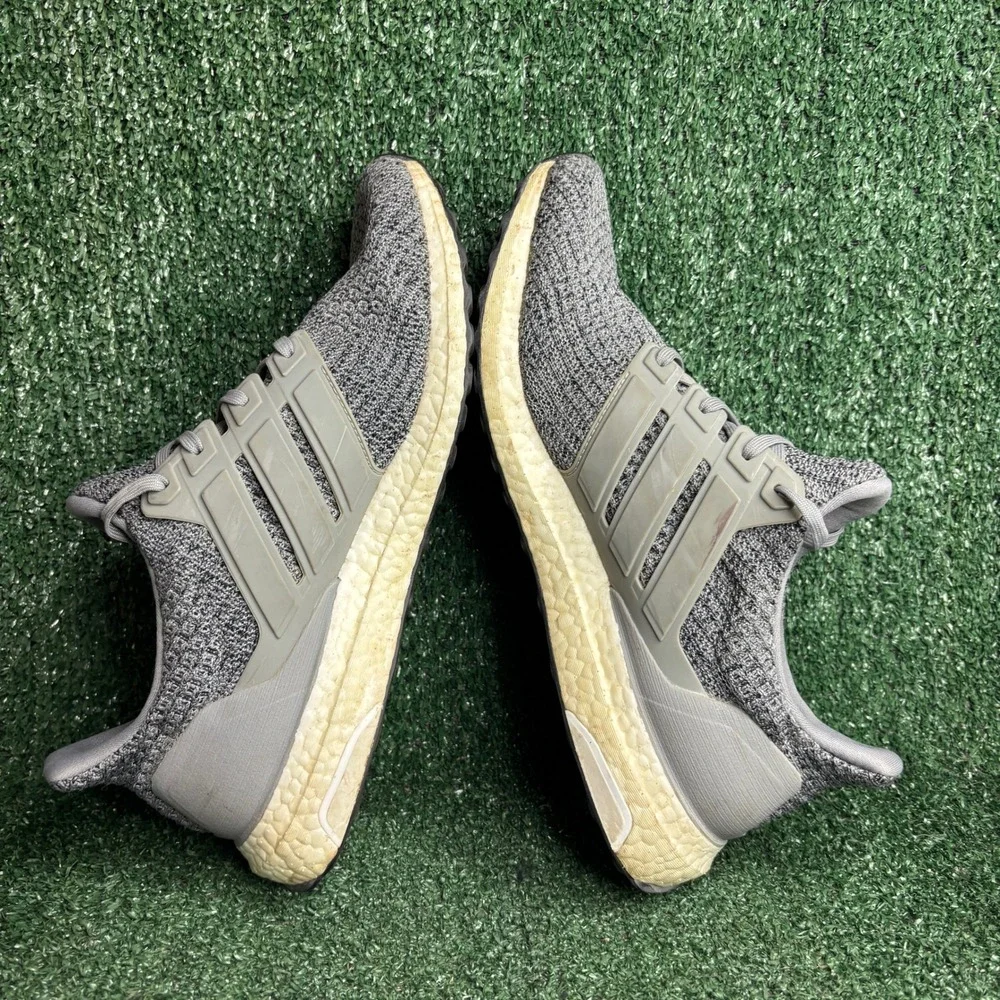 Adidas Ultra Boost 4.0 F36156 Primeknit Running Shoes Sneakers Grey Mens Size 10